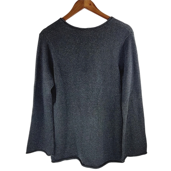 Pria Gray oversized V neck sweater size M - Picture 2 of 9